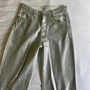 Zara Silver Straight Leg Jeans